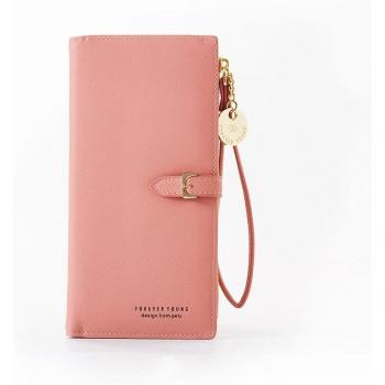 Cartera de Piel Sintética con Cremallera para Mujer