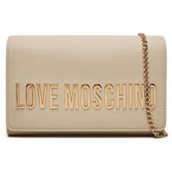Love Moschino Bolso Bandolera Solapa y Botón Beige