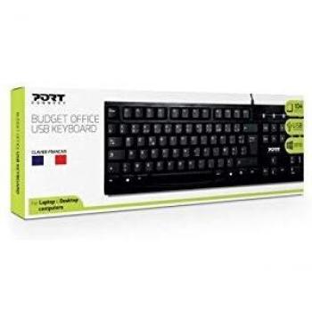 Tastiera USB Port Designs 900753 QWERTY Francese Nera