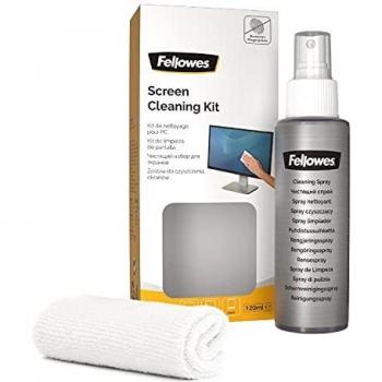 Fellowes 9930501 Kit di Pulizia Tablet & E-Book, Spray 120 ml e Panno in Microfibra