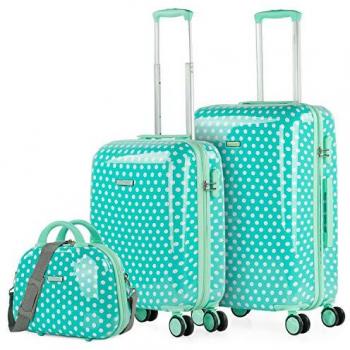 Itaca Stars Juego De Maletas Pc Infantiles, Color Topos Menta Verde Pastel