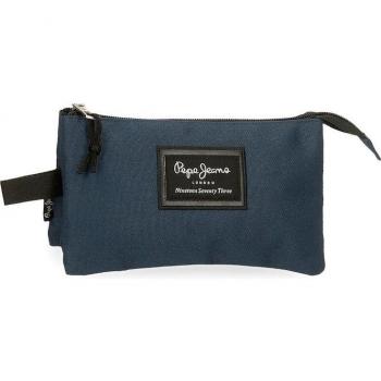 Pepe Jeans para niños. Estuche con tres compartimentos 6334326 azul ma