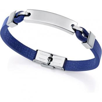 Viceroy Pulsera Magnum Acero Piel Azul