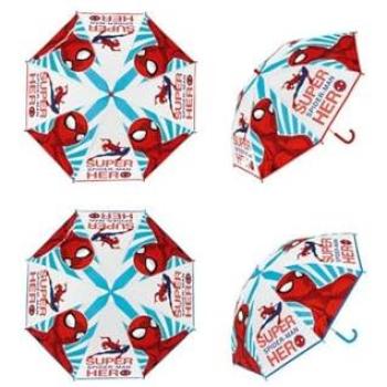 Paraguas Infantil Spider‑Man Transparente 46 cm – Rojo y Azul