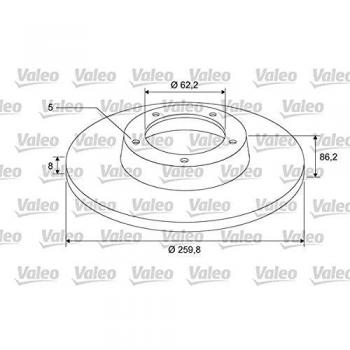 Disco de travão VALEO 675414