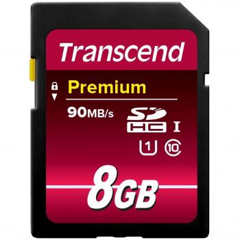 Transcend TS8GSDU1 Memory Card SDHC da 8 GB, Classe 10 UHS-I Premium