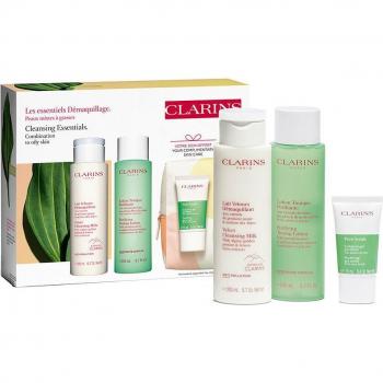 Coffret Démaquillage Clarins : Lait Démaquillant Velours, Lotion Tonique Purifiante, Pure Scrub