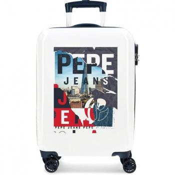 Pepe Jeans. Maleta de cabina Ainsley blanco -55x40x20cm