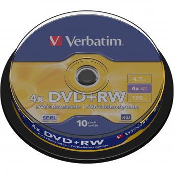 Verbatim 43488 DVD+RW 4.7GB 4X 10 pezzi