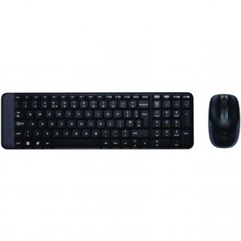 Logitech MK220 Kit Mouse e Tastiera, Disposizione Russa QWERTY, Nero
