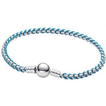 Pulsera Pandora Azul 19 cm en Plata de Ley