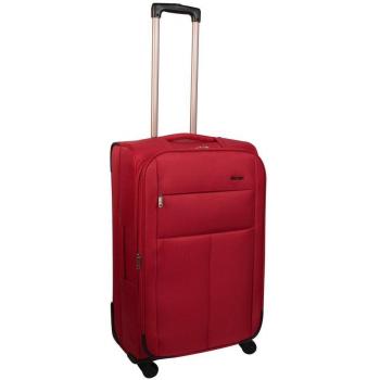 Maleta Cuatro Ruedas Textil Square John Travel Grande Roja