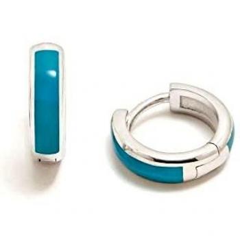 Pendientes Agatha Ruiz de la Prada CRIOLLAS HOOP plata 925mm 12mm azul