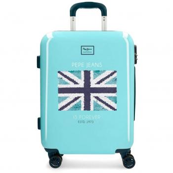 Pepe Jeans Cuore Maleta Cabina Azul Rígida 40x55x20