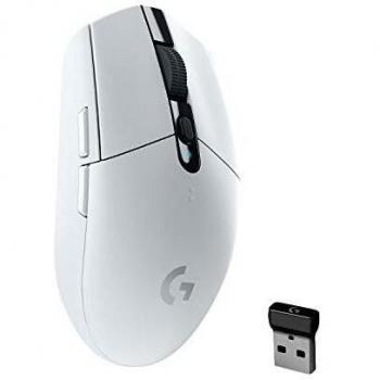 Logitech G305 Lightspeed Wireless Gaming Mouse, Sensore 12K HERO, 12.000 DPI, Design Leggero, 6 Pulsanti Programmabili, Batteria 250 Ore, Memoria Integrata, PC/Laptop, Bianco