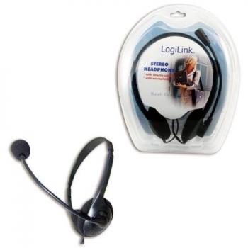 Logilink HS0001 Cuffie Audio, 3.5 mm, Nero