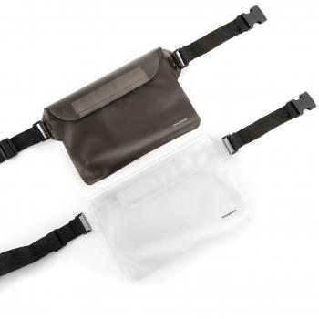 Pack de 2 riñoneras impermeables Wannis InnovaGoods con correa ajustable blanco/negro 22x22,5 cm