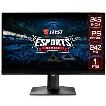 MSI Optix MAG251RX 24.5 Gaming Monitor with Full HD Resolution and 240Hz Refresh Rate, 1ms Response Time, IPS Panel, AMD FreeSync and Nvidia G-Sync Compatibility, HDR 400, Black