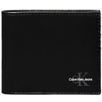 Cartera de piel Calvin Klein Monograma Soft Bifold Negros