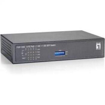 LevelOne FGP-1000 switch di rete Gigabit Ethernet (10/100/1000) Supporto Power over Ethernet (PoE) Nero, Grigio