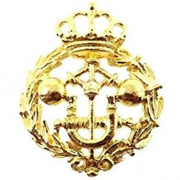 Inmaculada Romero IR Insignia Profesional Ingeniero Industrial Superior Escudo Plata 925m Ley 20mm. Pin Chapado Oro