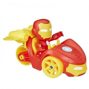 Hasbro Figura de Acción Iron Man de Spidey y Sus Increíbles Amigos con Moto