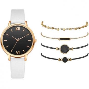 Set de 5 Relojes de Pulsera Analógicos de Cuarzo de Lujo para Mujer