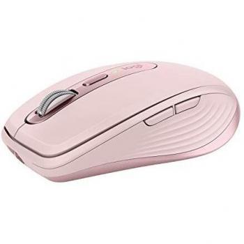 Logitech MX Anywhere 3 Wireless Compact Performance Mouse, Electromagnetic Scroller, Ergonomic, 4000 DPI Sensor, Customizable Buttons, USB-C, Bluetooth, Mac, iPad, Windows, Linux, Chrome, Pink