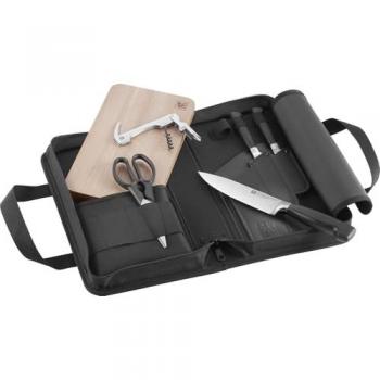 ZWILLING Traveller Set 7‑piezas: cuchillos, tabla y bolso de viaje