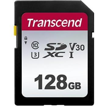 Transcend TS128GSDC300S Scheda di Memoria SDXC da 128 GB, Imballaggio Standard, 300S, Standard