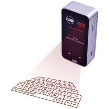 Leehur Portable Mini Wireless Laser Bluetooth Keyboard and Touchpad for iPhone, iPad, Desktop, Tablet PC, and Android Phone (Black)