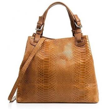 FIRENZE ARTEGIANI Emanuela Bolso Tote Mujer Piel Gamuza Serpiente