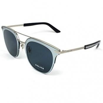 Police SPL584-0581 Gafas de Sol Unisex Adulto Azul-Plateado