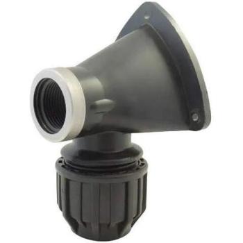 Adaptateur Coudé Femelle 90° avec Applique Murale Ø20-1/2