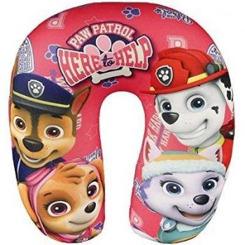Artesanía Cerdá 2200001843 Cojín para Viaje o Coche, diseño Paw Patrol La Patrulla Canina, Poliéster, Rojo, 28x28x45 cm