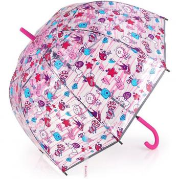 Paraguas transparente Gabol STICKER apertura automática y detalle reflectante