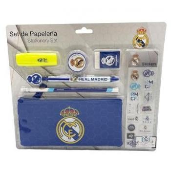 Set de Papelería Oficial Real Madrid con Pegatinas Azul