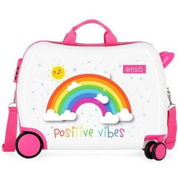 Enso para niños. Maleta Arcoiris Blanco -38x50x20cm