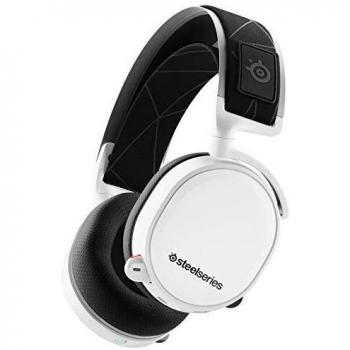 Cuffie da gioco wireless SteelSeries Arctis 7 con tecnologia Surround DTS Headphone:X v2.0 per PC e PlayStation 5/PS4, risposta in frequenza di 10-40.000 Hz e colore bianco