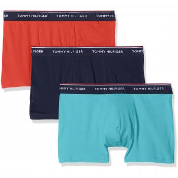 Tommy Hilfiger 3p Trunk, Pantalones Cortos para Hombre, Multicolor (Peacoat/Poppy Red/Ceramic 444), X-Large(Pack de 3)