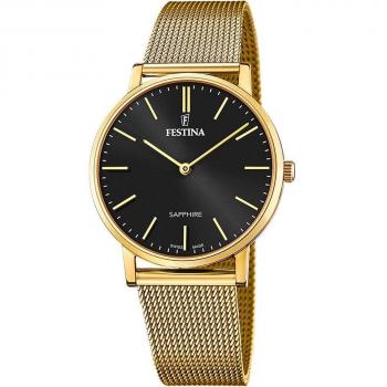 Reloj De Hombre Festina Swiss Made F20022/3 Con Esfera Negra