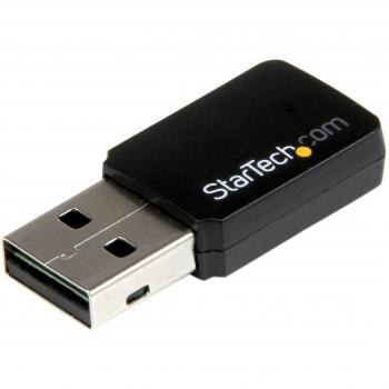 StarTech.com Chiavetta Mini Adatattore di Rete Wireless-AC Doppia Banda WiFi USB 2.0, Pennetta Scheda di Rete 802.11Ac 1T1R