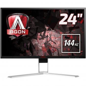 AOC AGON AG241QX Monitor Gaming da 23,8, QHD, 2560 x 1440, 144 Hz, 1 msec, Speaker, D-Sub, 2 X HDMI, DP, 4 Porte USB, Nero