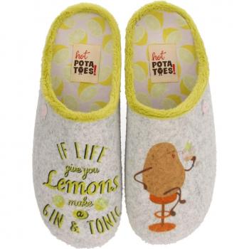 Zapatillas de casa Hot Potatoes modelo Bunratty Gris