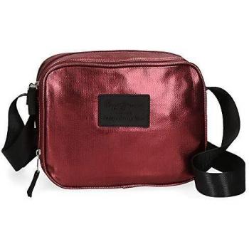 Pepe Jeans April Bandolera Dos Compartimentos Rojo 23x17x8 cms Poliéster