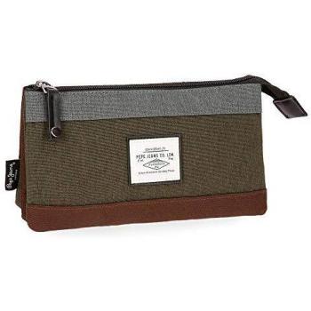 Pepe Jeans Roy Estuche tres compartimentos, color Verde