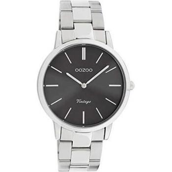 Reloj Oozoo vintage mujer correa acero inoxidable 38 mm gris/plateado C20030