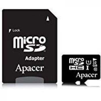 Scheda MicroSDHC Apacer 32GB Classe 10 UHS‑1 con Adattatore