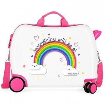 Roll Road Arcoiris Maleta Infantil Rosa 50x39x20 cms Rígida ABS