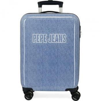 Pepe Jeans. Maleta de cabina Pepe Jeans Digital Gail rígida 55cm denim